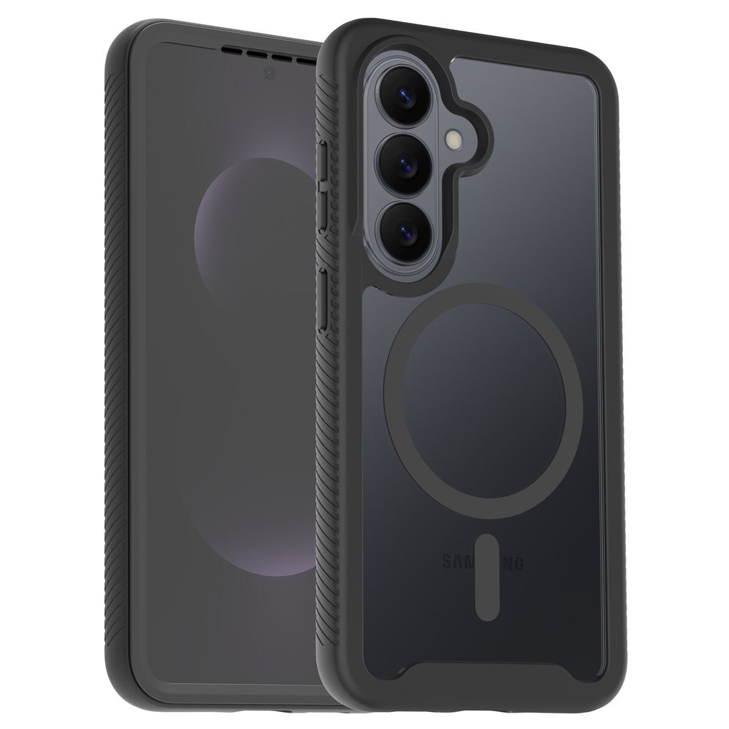 Mobique Samsung Galaxy S26 Fulddækkende MagSafe-cover – Sort/Transparent