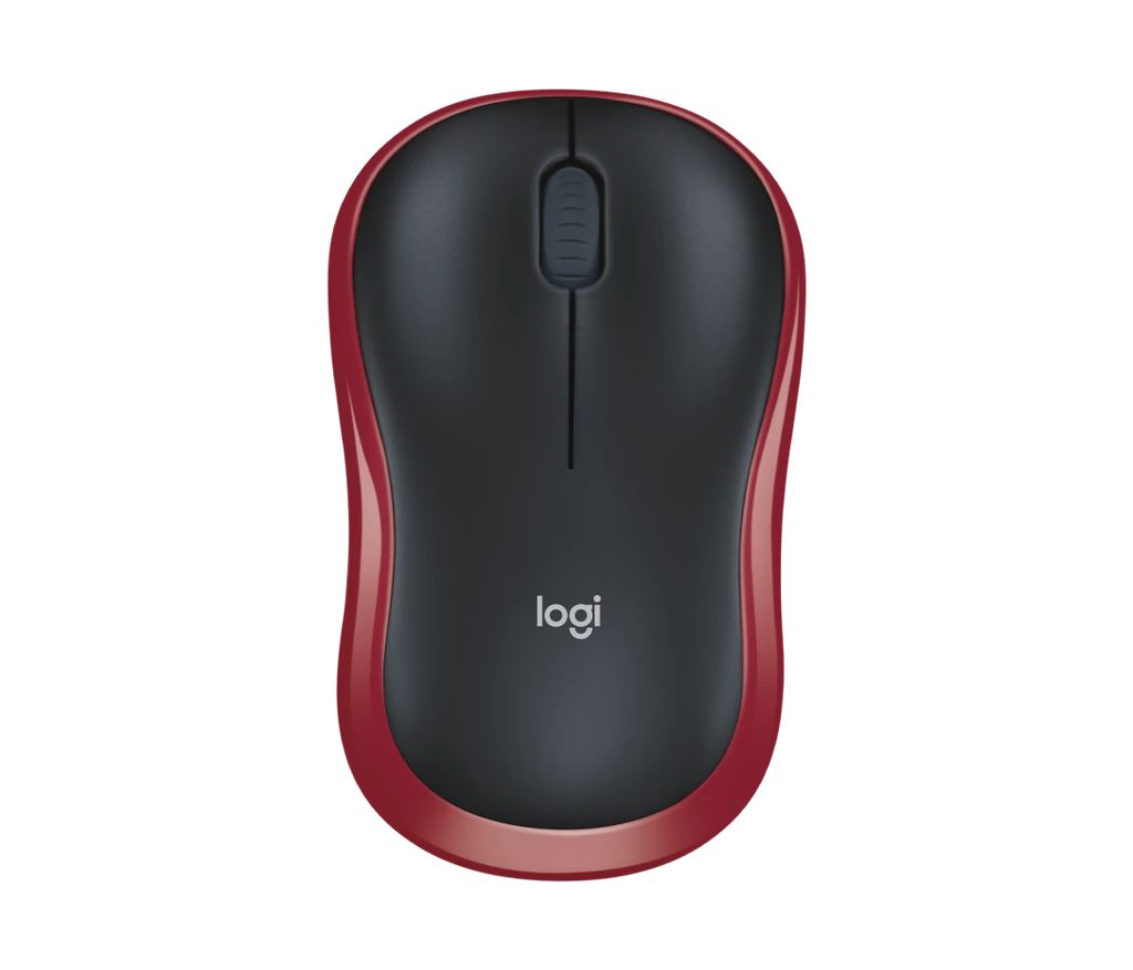 Logitech Trådlös Mus M185 – Svart/Röd