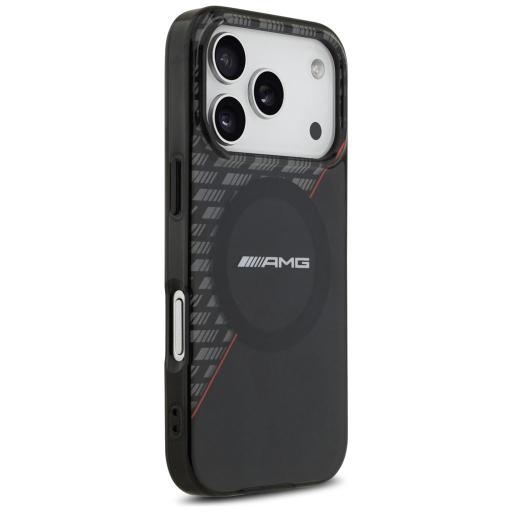 Mercedes AMG IML Double Layer Rhombs MagSafe -kuori till iPhone 18 Pro/17 Pro - Musta