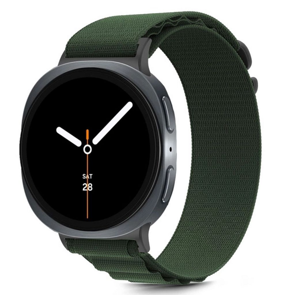 Tech-Protect Nylon Stripe Armband Samsung Galaxy Watch 8 / 8 Classic - Grön