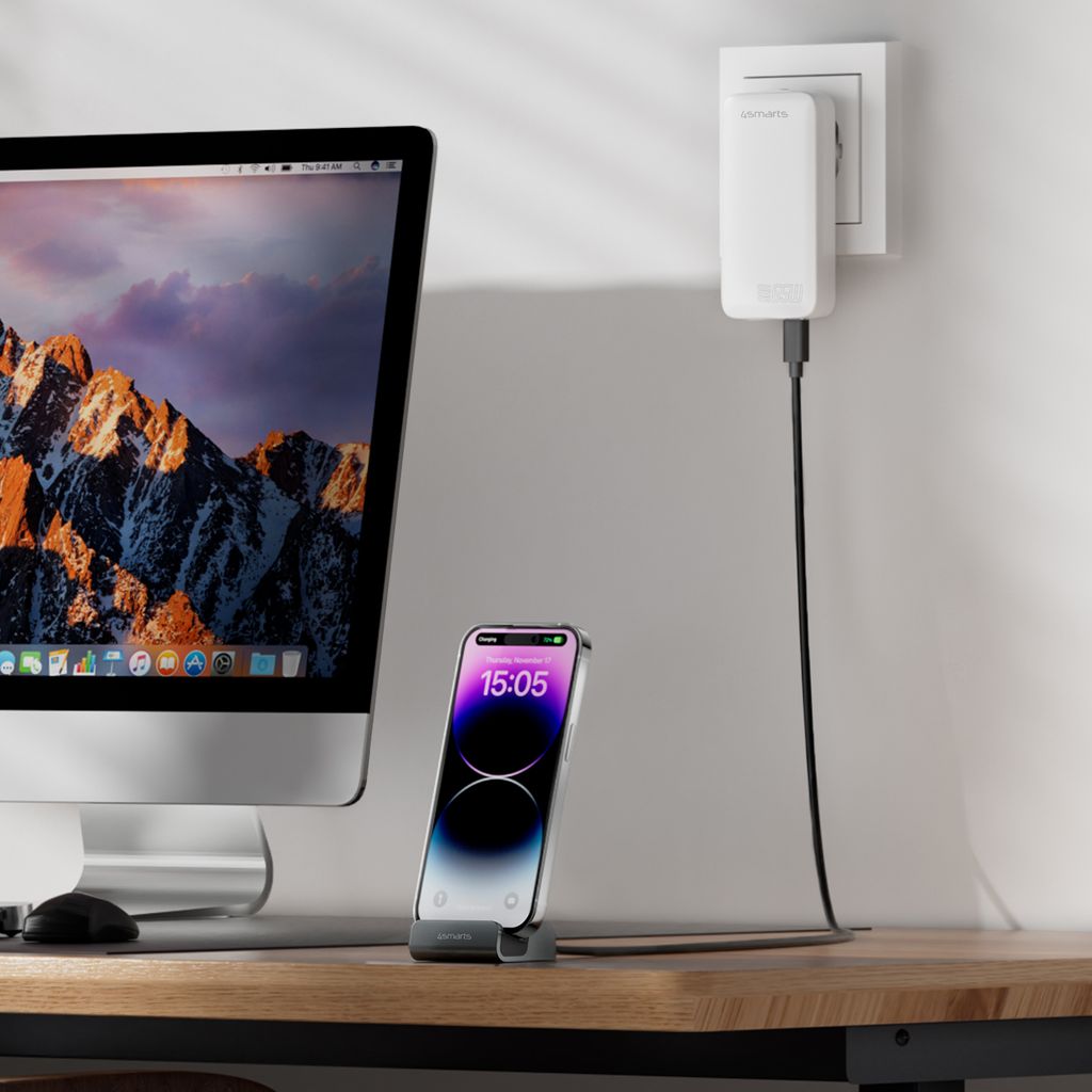 4Smarts VoltDock USB-C Charging Station 60W for Smartphones – Gray