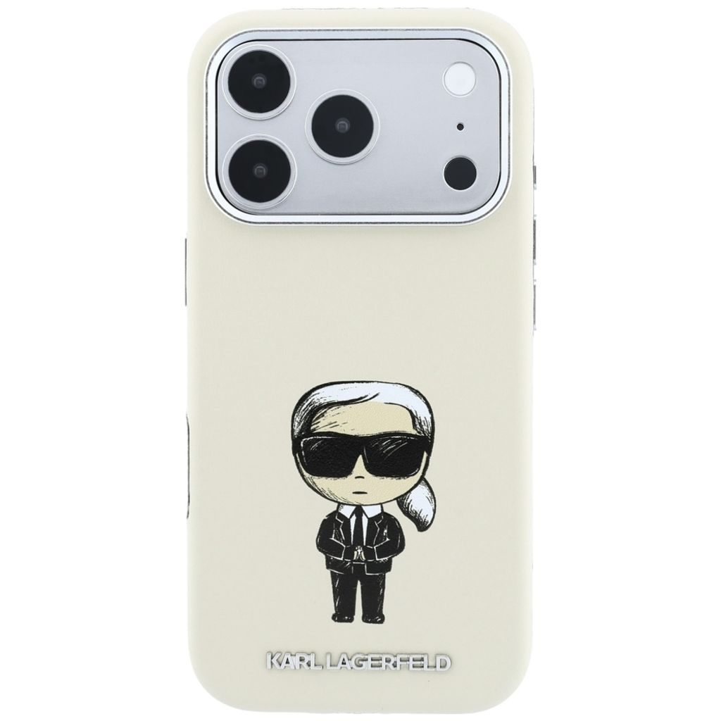 Karl Lagerfeld Ikonik Sketch MagSafe -kuori iPhone 18 Pro Max/17 Pro Max:lle - Beige