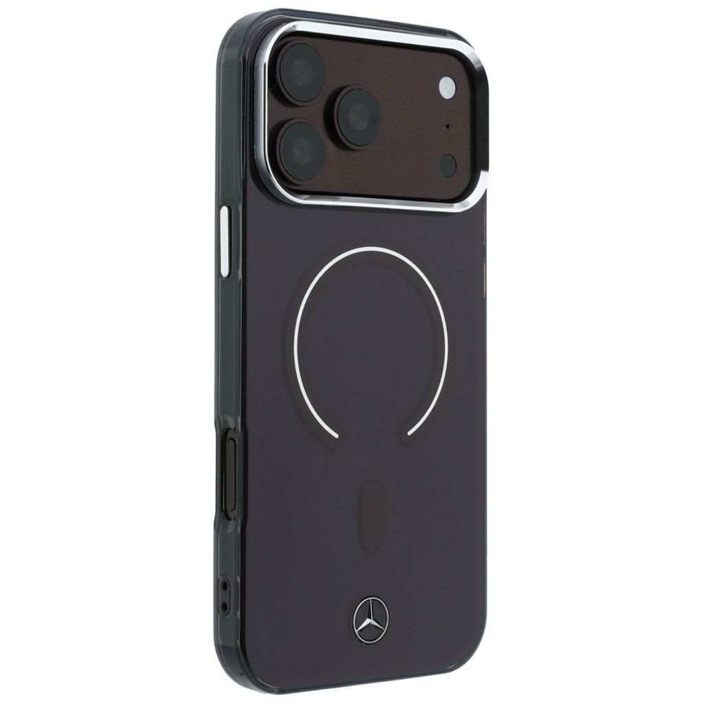 Mercedes Double Layer Iconic Logo MagSafe -kuori till iPhone 18 Pro Max/17 Pro Max - Burgundi