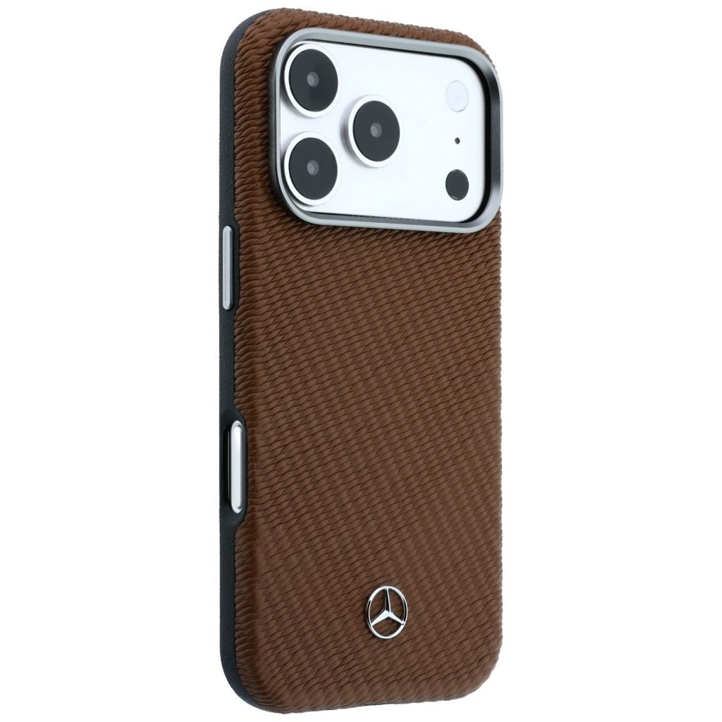 Mercedes Wood Effect MagSafe -kuori till iPhone 18 Pro Max/17 Pro Max - Ruskea