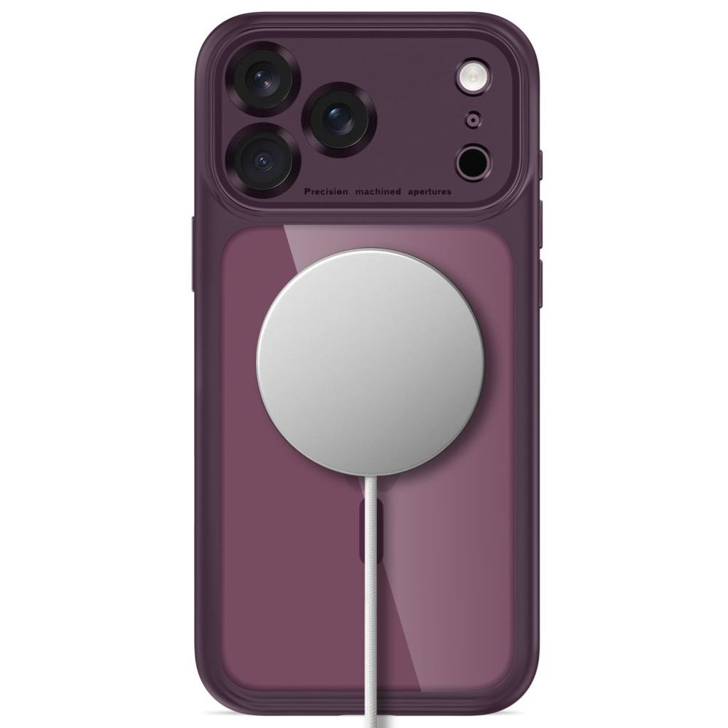 Tech-Protect MagPeak MagSafe CC -kuori till iPhone 18 Pro Max/17 Pro Max - Burgundi