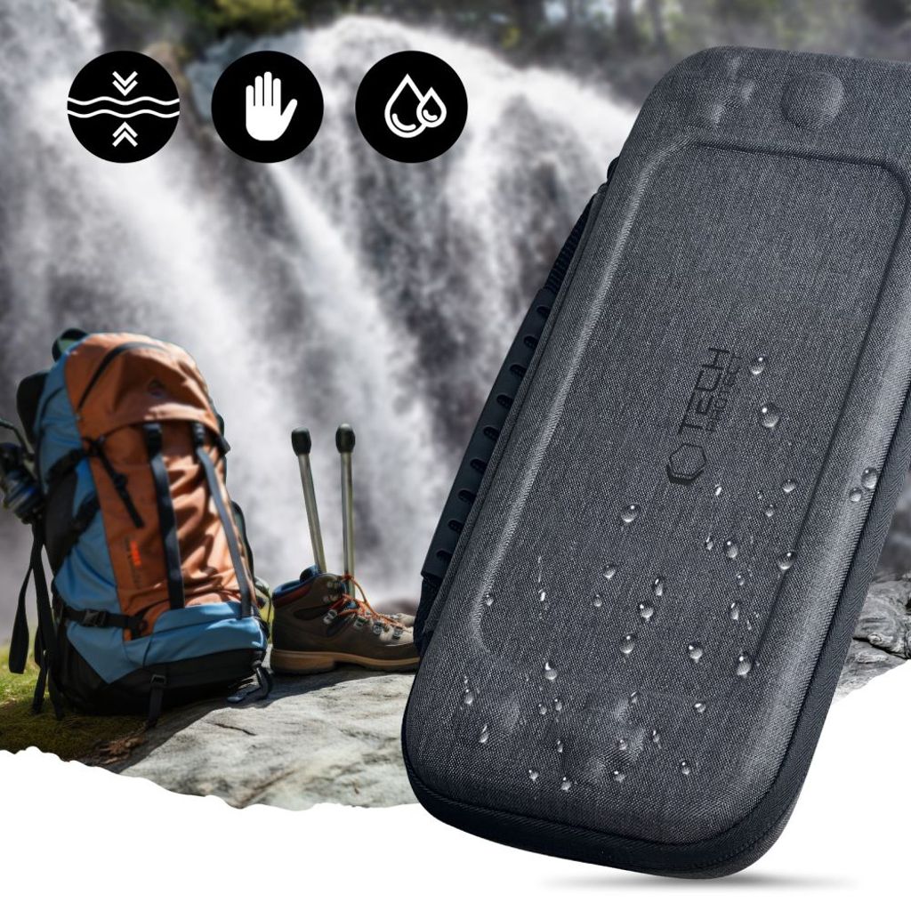 Tech-Protect Hardpouch etui til Nintendo Switch 2 - grå
