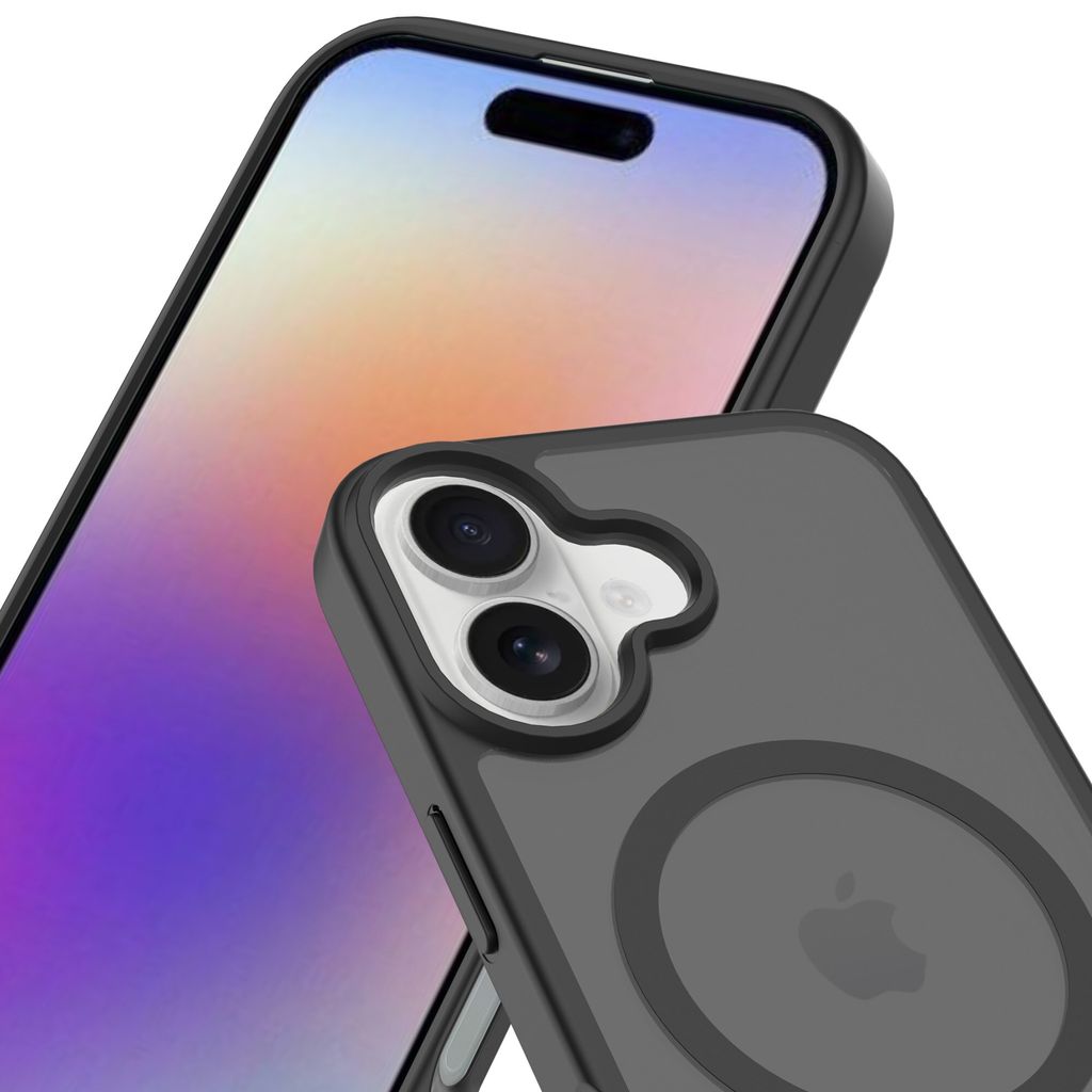 Mobique iPhone 17 MagSafe Hybrid Cover - Frostet Sort