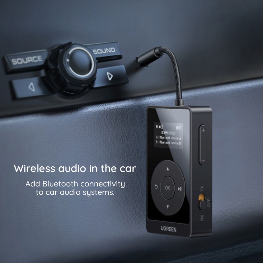 UGREEN Bluetooth-vastaanotin/lähetin BT503 – Musta