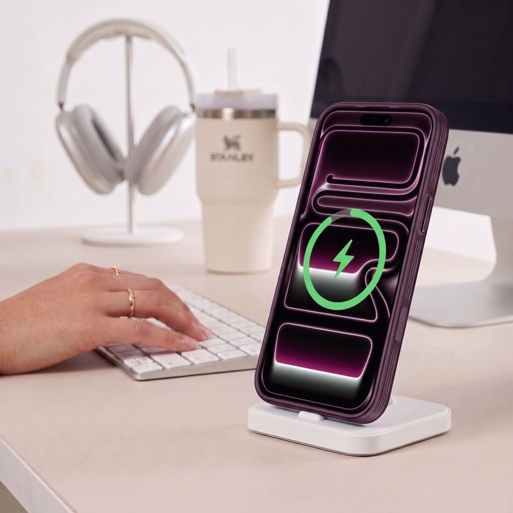 Tech-Protect MagPrime CC MagSafe -kuori iPhone 18 Pro:lle - Burgundi