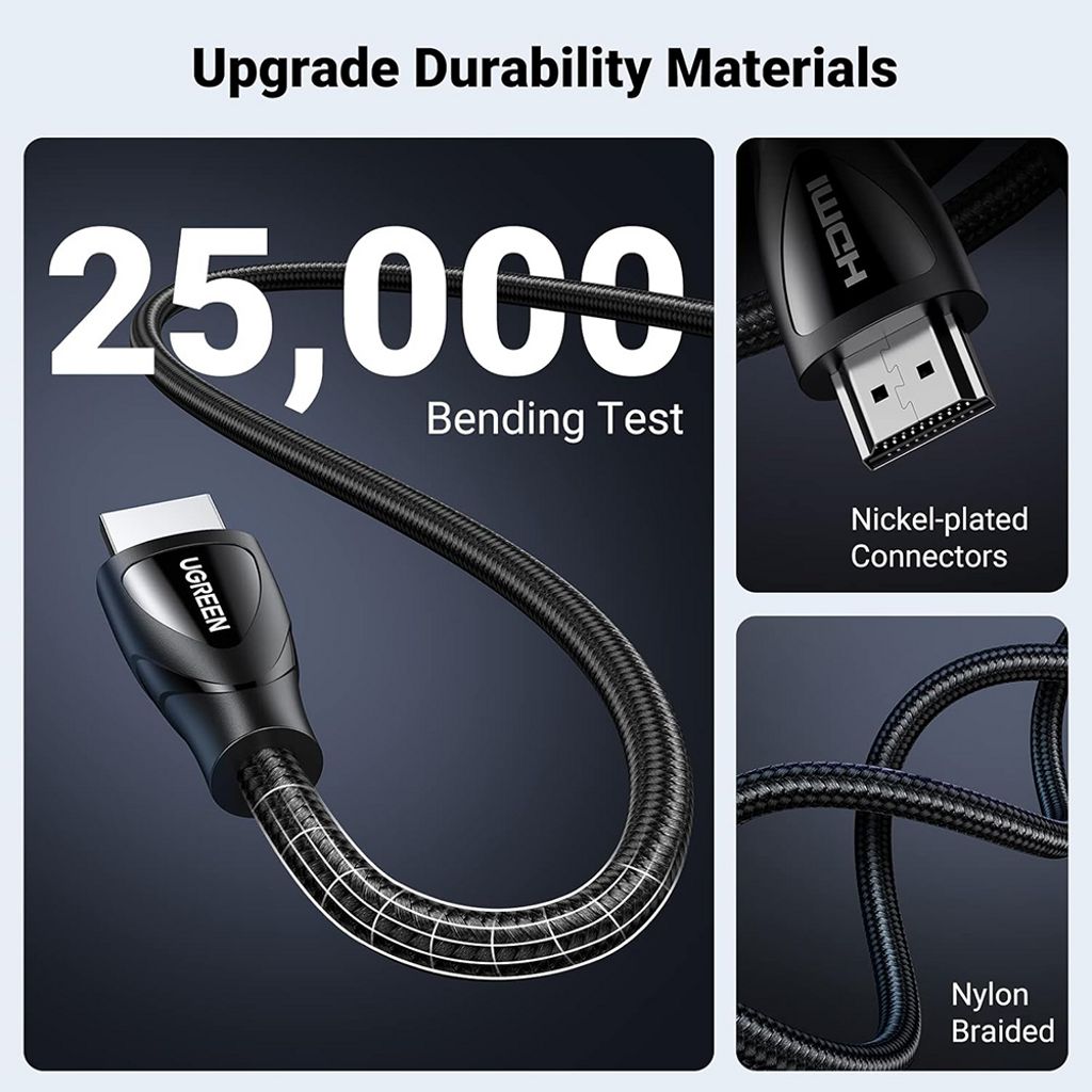 UGREEN HD140 HDMI-kabel 8K, 5m – svart