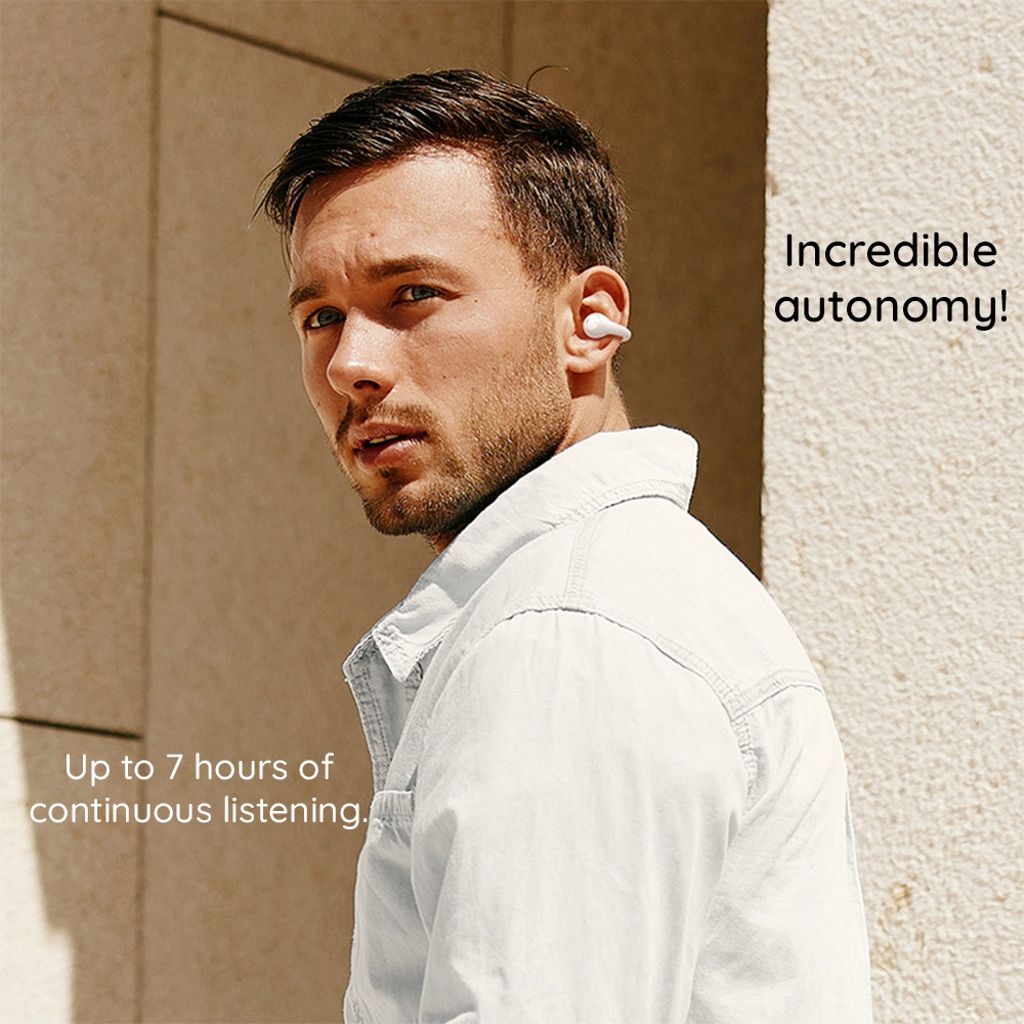 Baseus Bass 15 Clip trådlösa open-ear hörlurar – svart