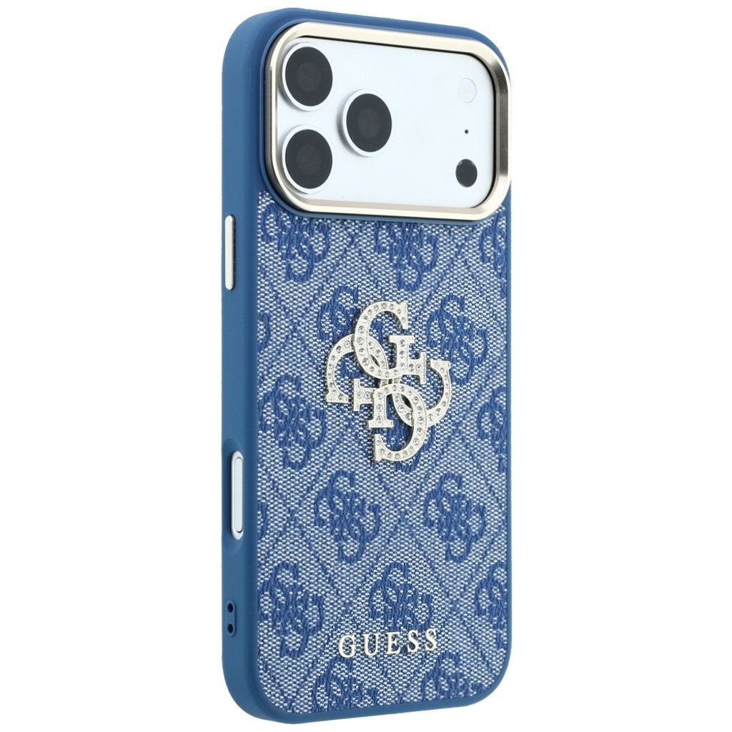 Guess Big Strass Logo 4G -kuori  iPhone 18 Pro Max/17 Pro Max:lle - Sininen