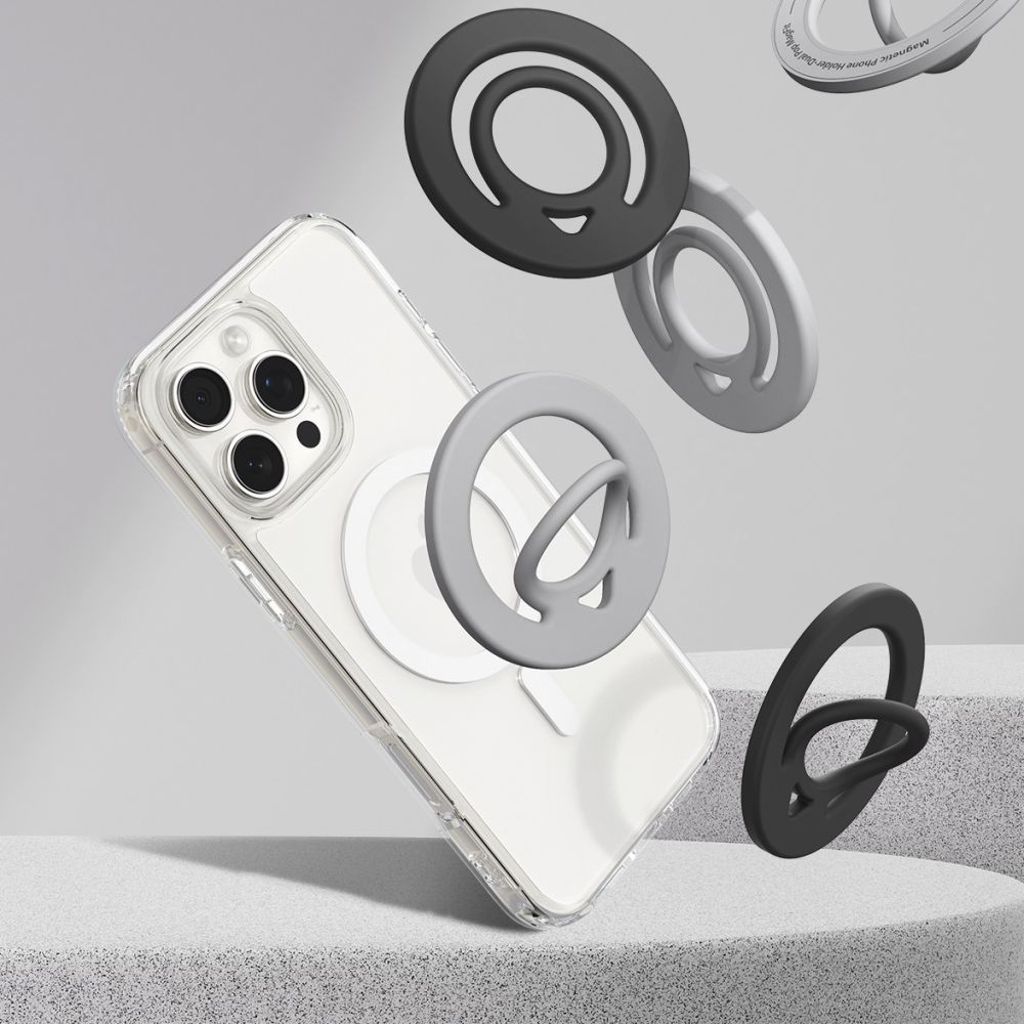 Spigen Dual Pop Mag MagSafe magnetisk ringhållare telefon – svart