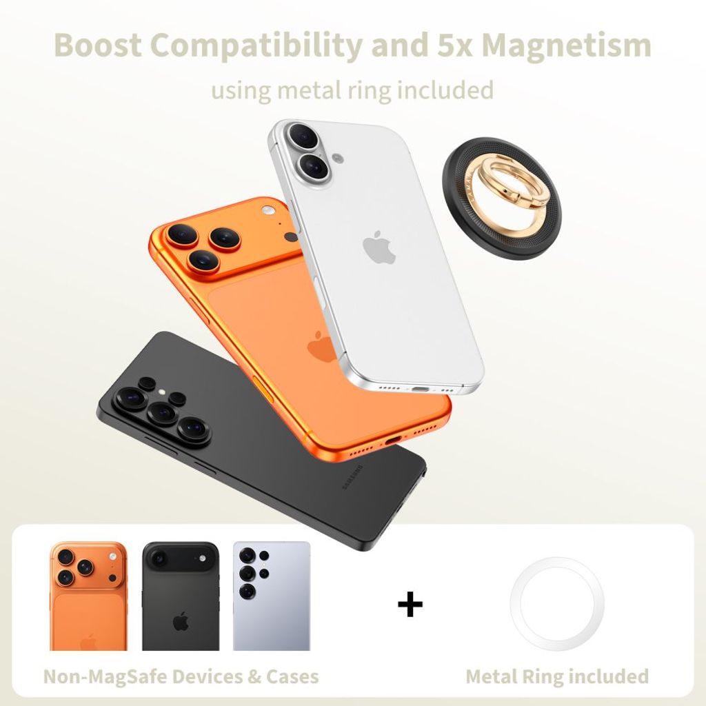 Tech-Protect MMR700 Lamano MagSafe ringhållare – svart/guld