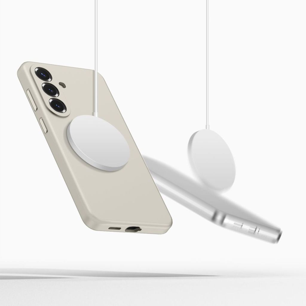 Tech-Protect Silicone MagSafe Cover til Samsung Galaxy S26 - Beige