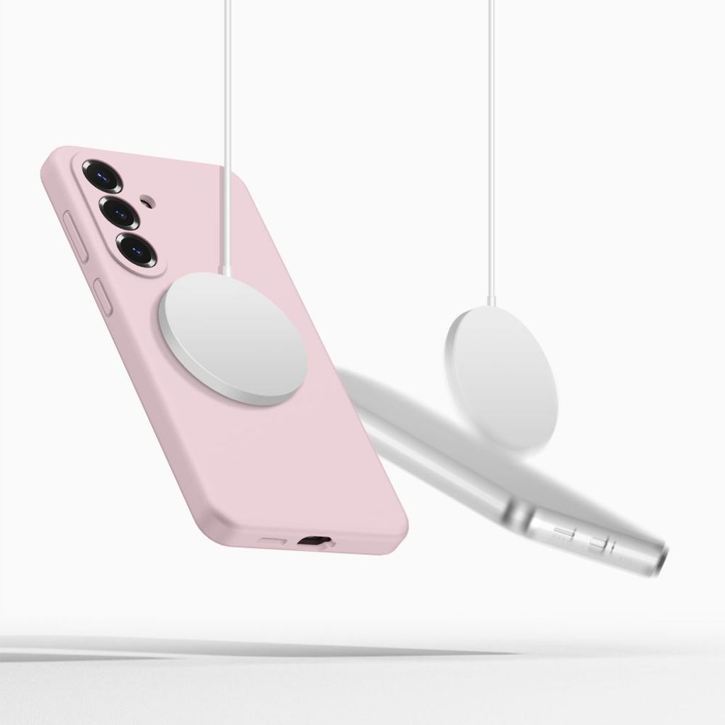 Tech-Protect Silicone MagSafe Cover til Samsung Galaxy S26 - Lyserød