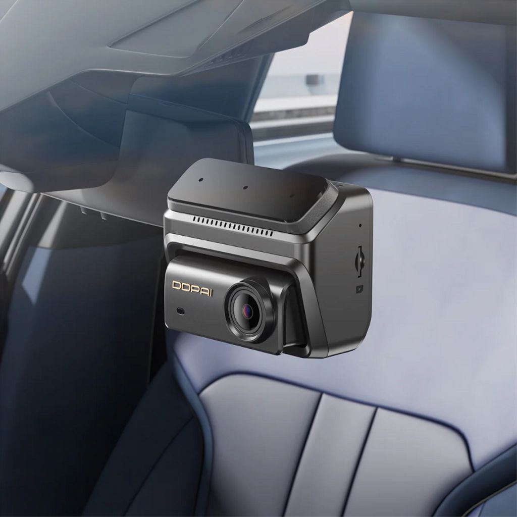 DDPAI Bilkamera Z90 Dobbelt front- og bagkamera, 4K, Wi-Fi, GPS, 3-tommer LCD – Sort