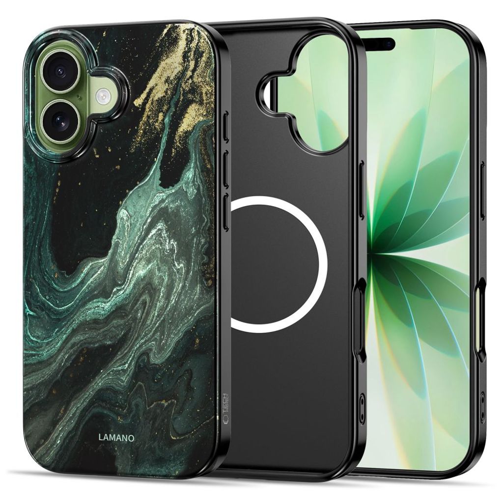 Tech-Protect Lamano MagSafe Cover til iPhone 17 - Grøn/Sort