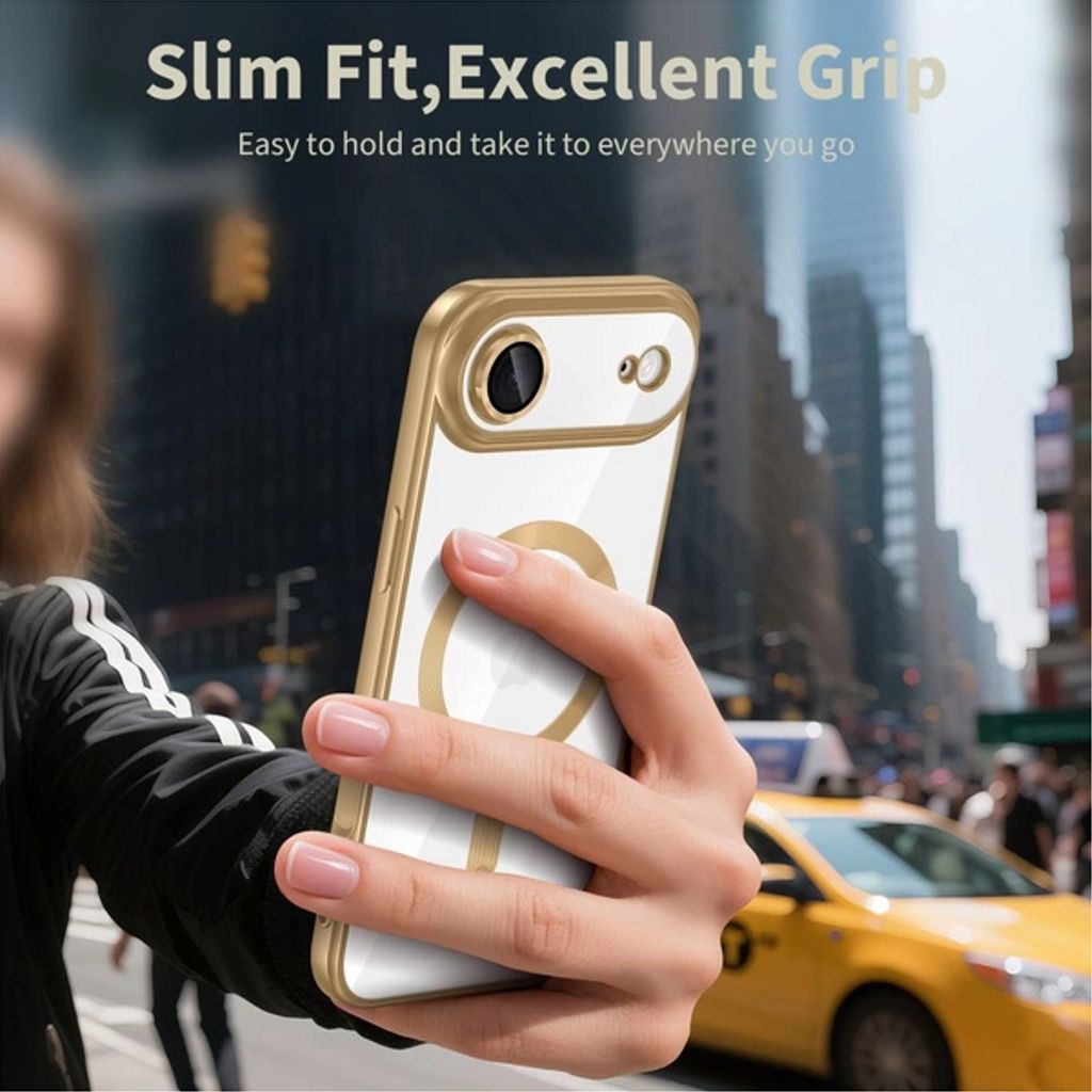 Tech-Protect MagFlex MagSafe Case for iPhone Air - Transparent Gold