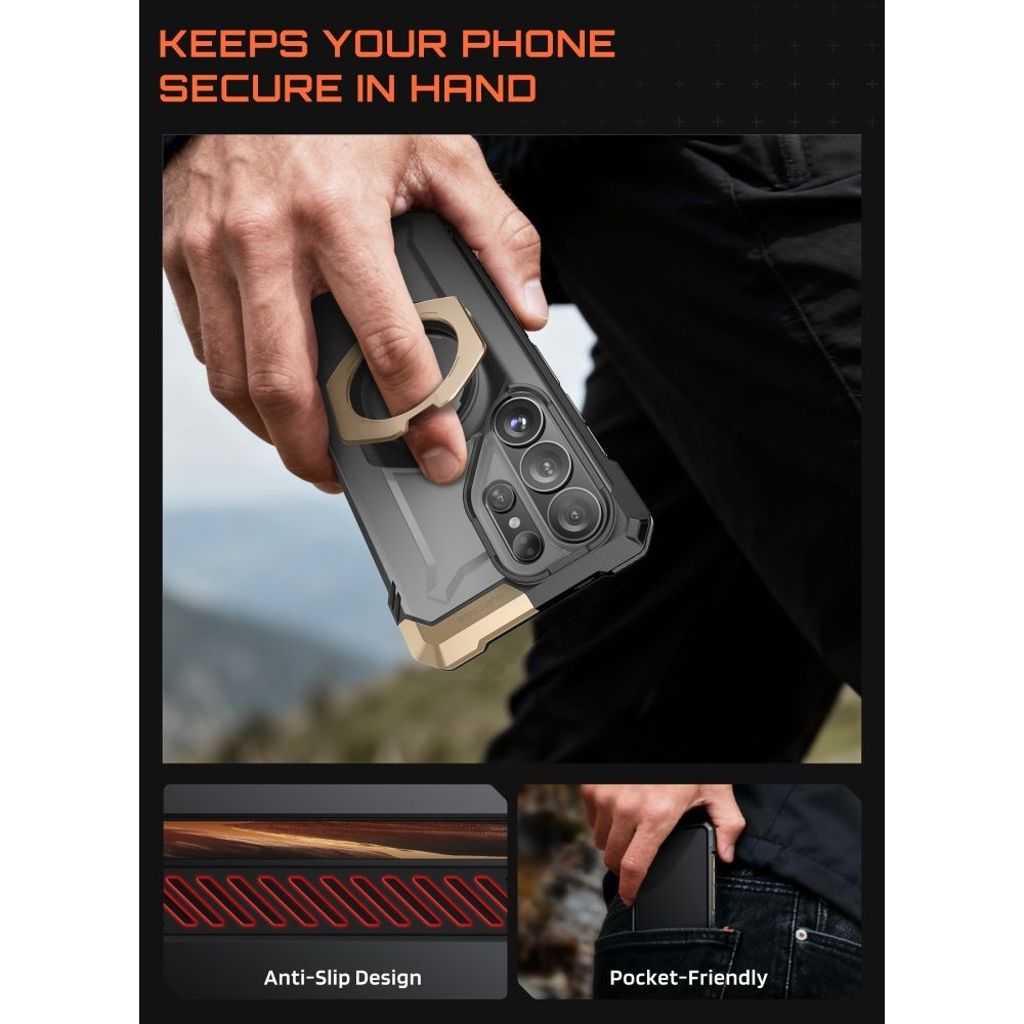 Supcase UB Grip MagSafe Skal till Samsung Galaxy S26 Ultra - Svart/Brun