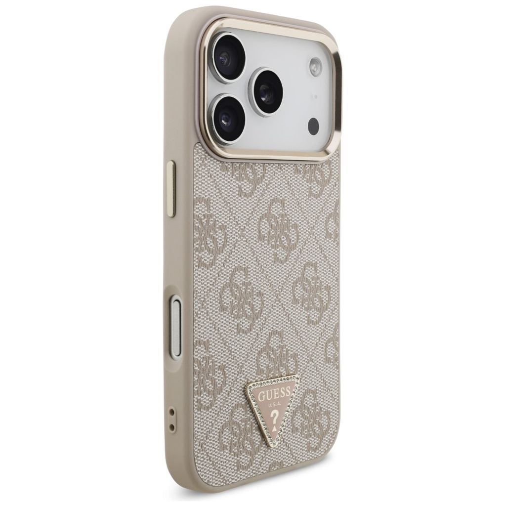 Guess 4G Triangle Logo MagSafe Cover till iPhone 18 Pro/17 Pro - Rosaguld