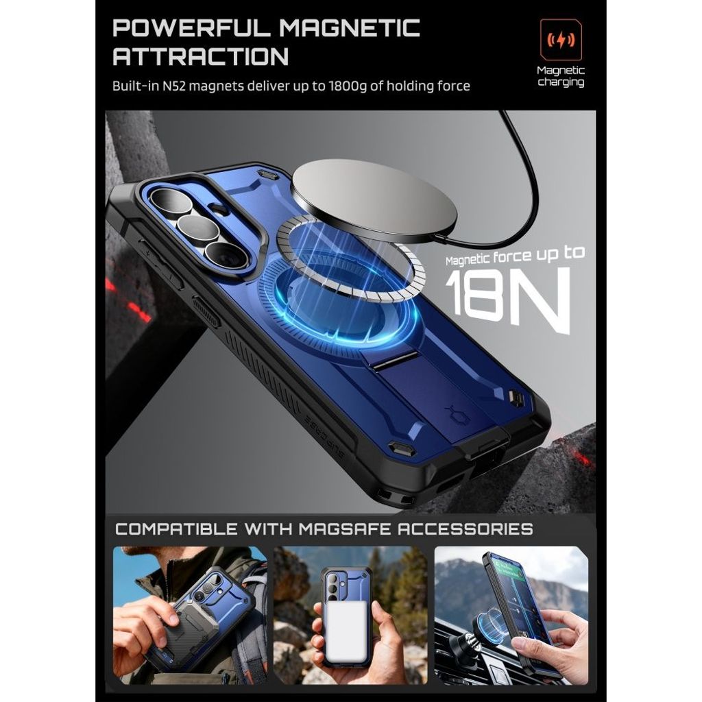 Supcase Unicorn Beetle Pro MagSafe Skal till Samsung Galaxy S26 - Marinblå/Svart