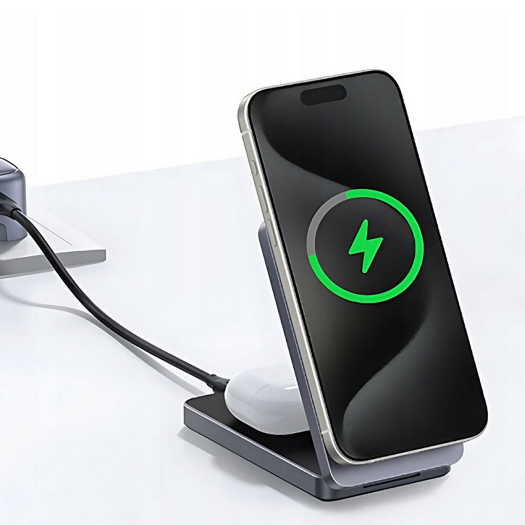 UGREEN W528 2-i-1 trådløs lader 20W – hvit