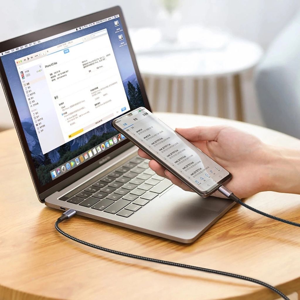 Ugreen US316 USB-C till USB-C-kabel 100W, 3m – Grå