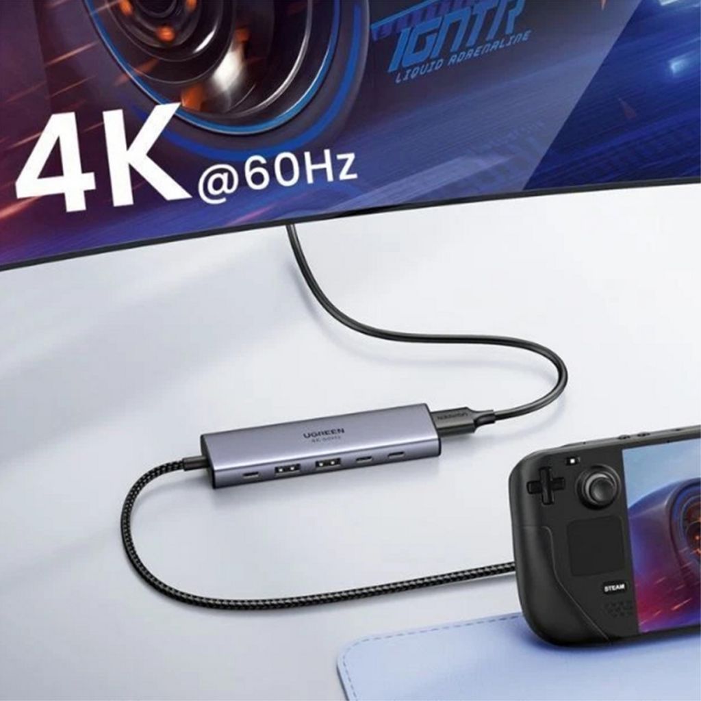 UGREEN CM511 USB-C-keskitin – 2 x USB-A + 3 x USB-C + HDMI