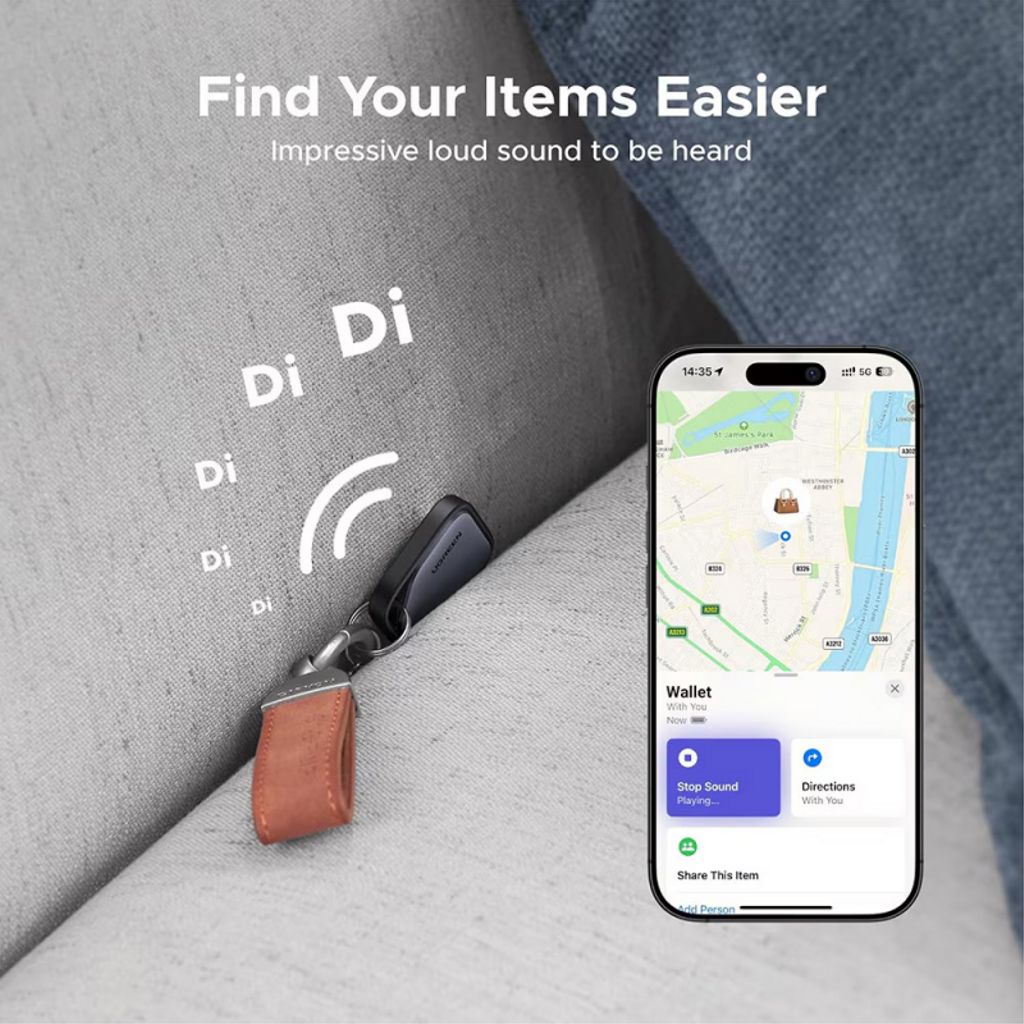 Ugreen SmartTag CM816 til iOS / Apple Find My – grå