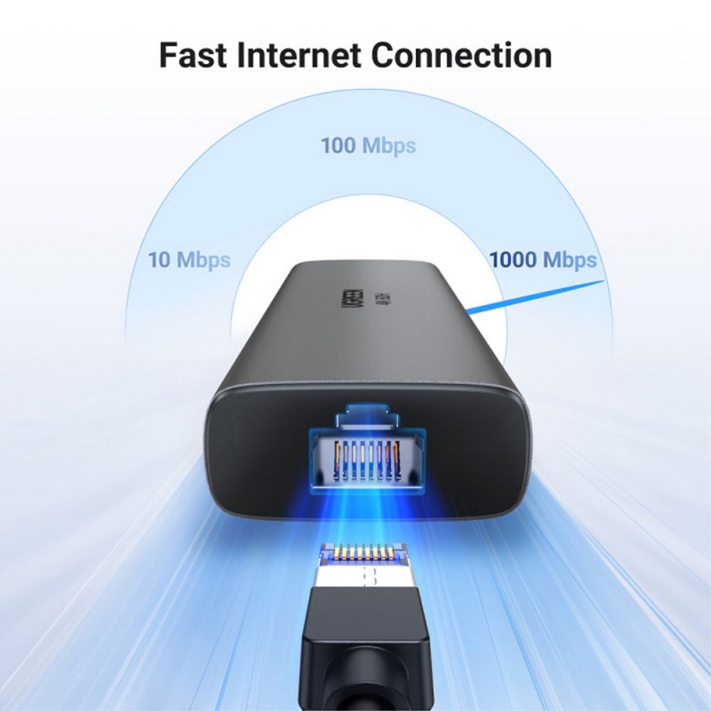 UGREEN USB-C-keskitin 2x USB-A/2x USB-C/1x HDMI/1x RJ45/1x SD/1x microSD - Harmaa