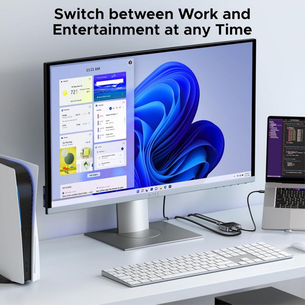 UGREEN AW503 HDMI / USB-C-bryter - grå