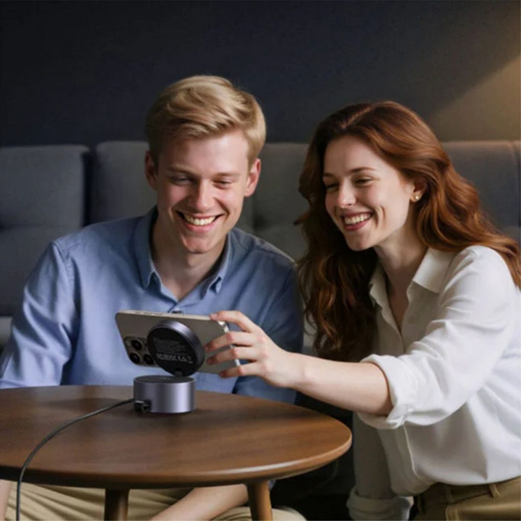 Ugreen W712 3-i-1 trådløs ladestasjon – grå