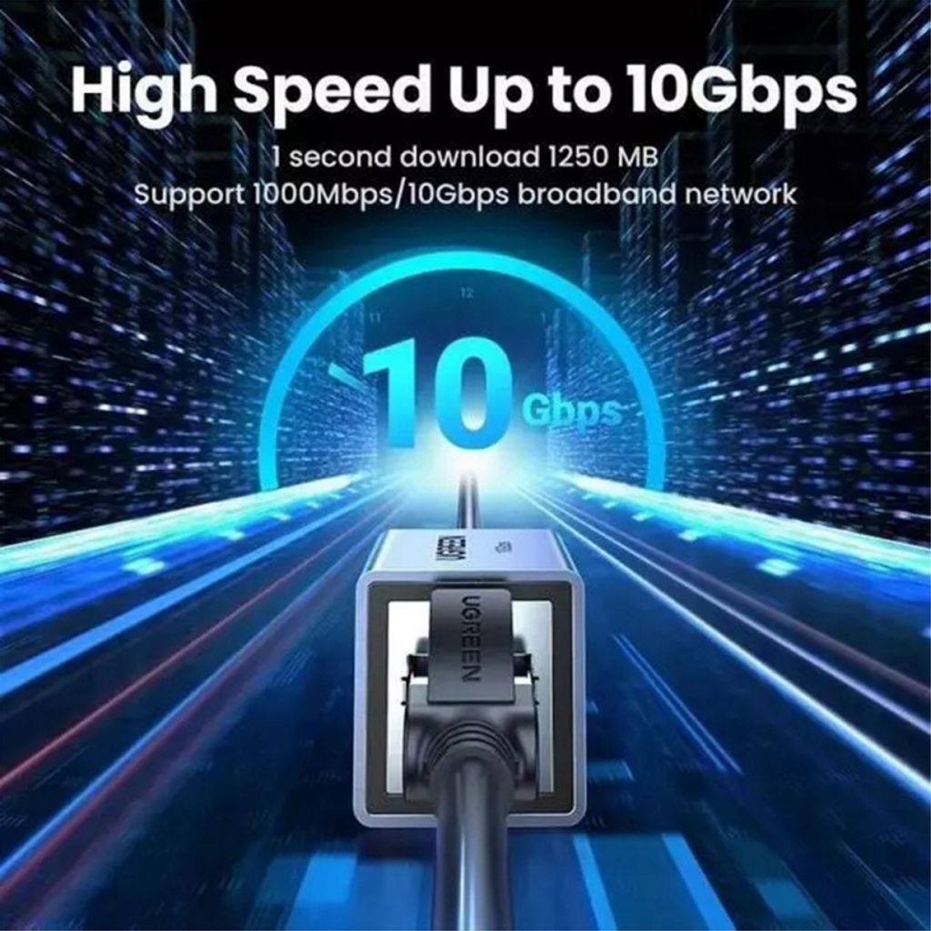 Ugreen Ethernet-adapter RJ45 til RJ45 - svart