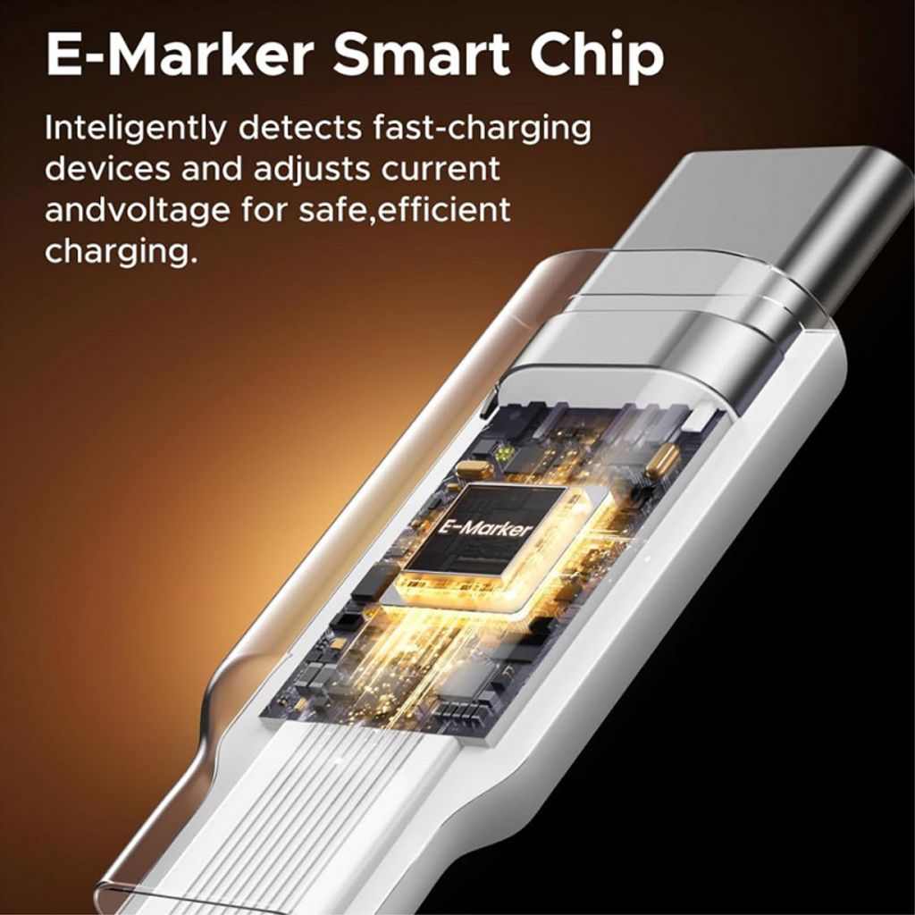 UGREEN USB-C - USB-C PD -pikalatauskaapeli, jatkettava, 100 W – valkoinen