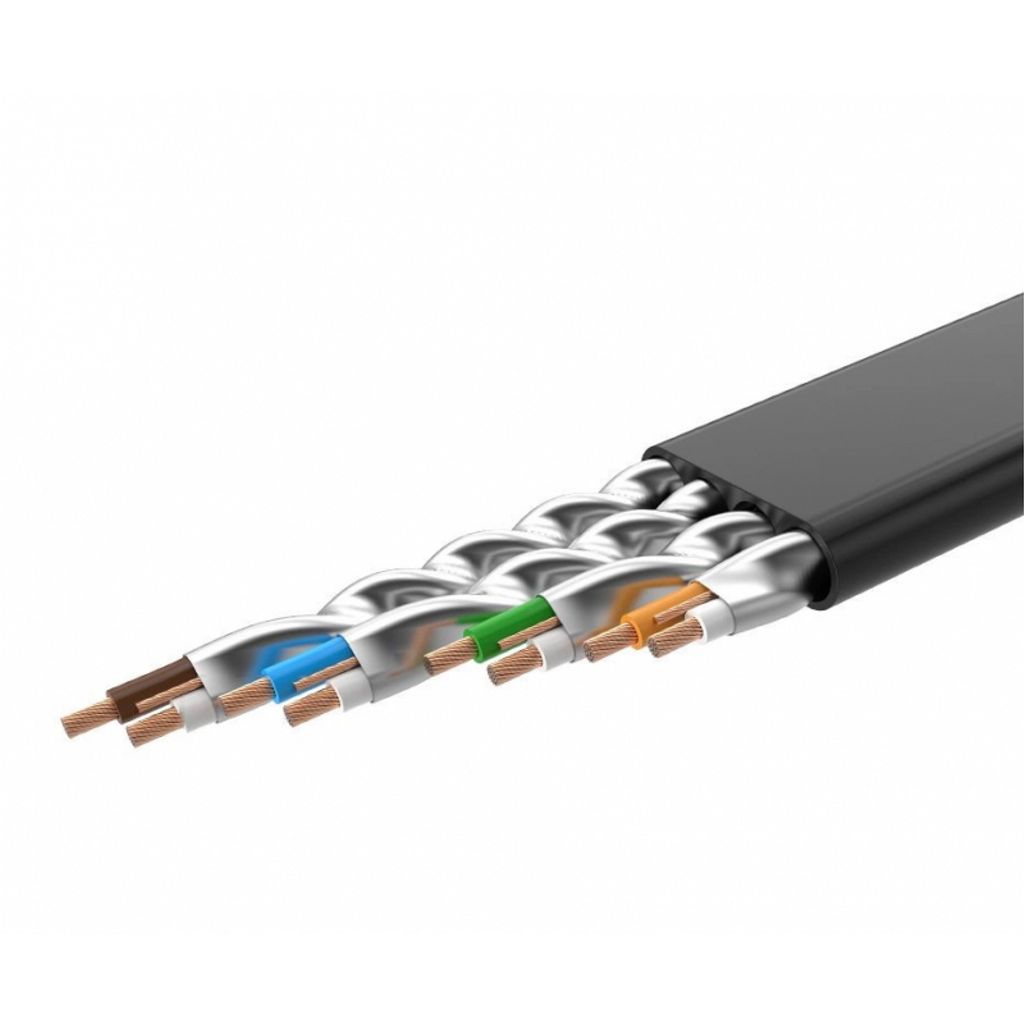 UGREEN NW106 nätverkskabel RJ45, UTP, Cat7, platt, 3m – Svart