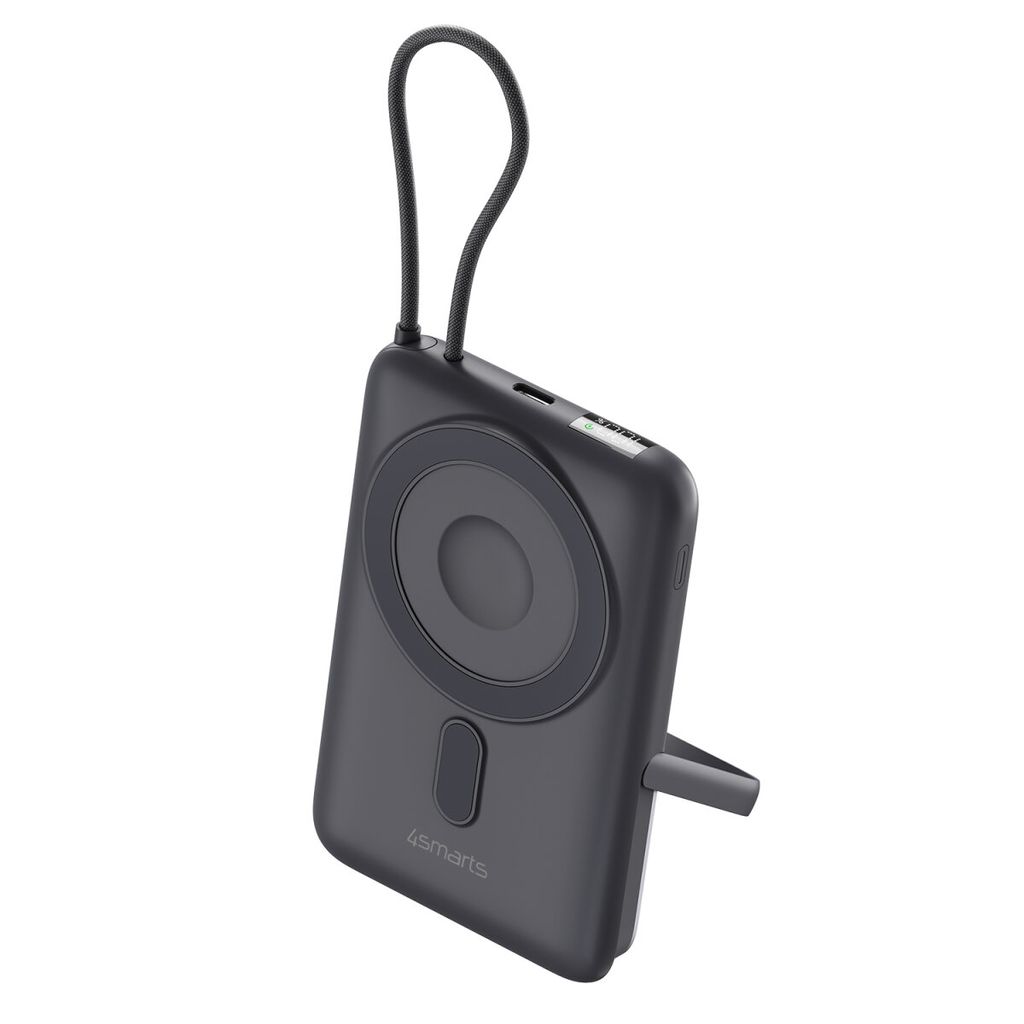 4smarts Trådlös Powerbank Enterprise Pocket 10000 mAh 22.5W – Rymdgrå