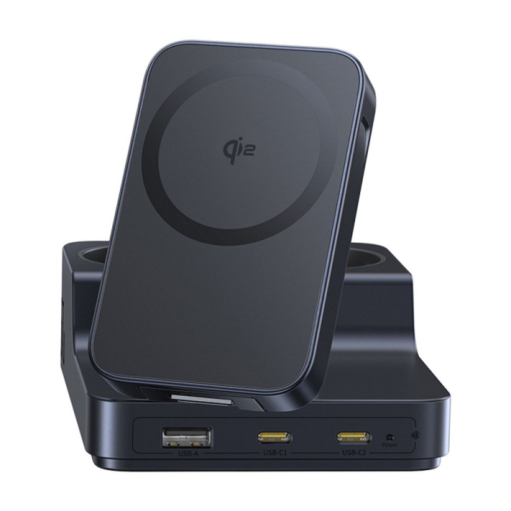 Baseus Nomos ND11 6in1 Pöytälaturi QI - Musta