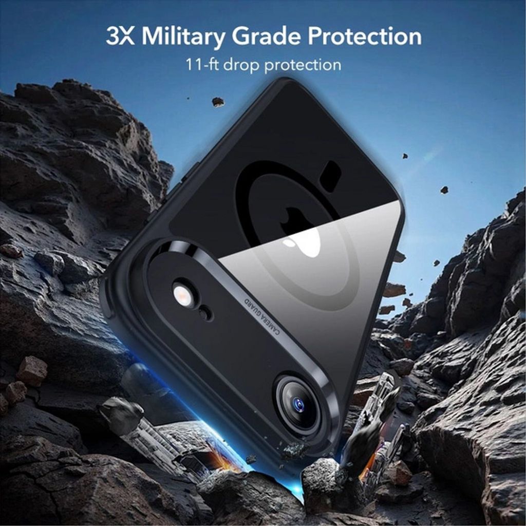 ESR Classic Hybrid MagSafe Set Deksel & Skjermbeskytter till iPhone Air - Svart