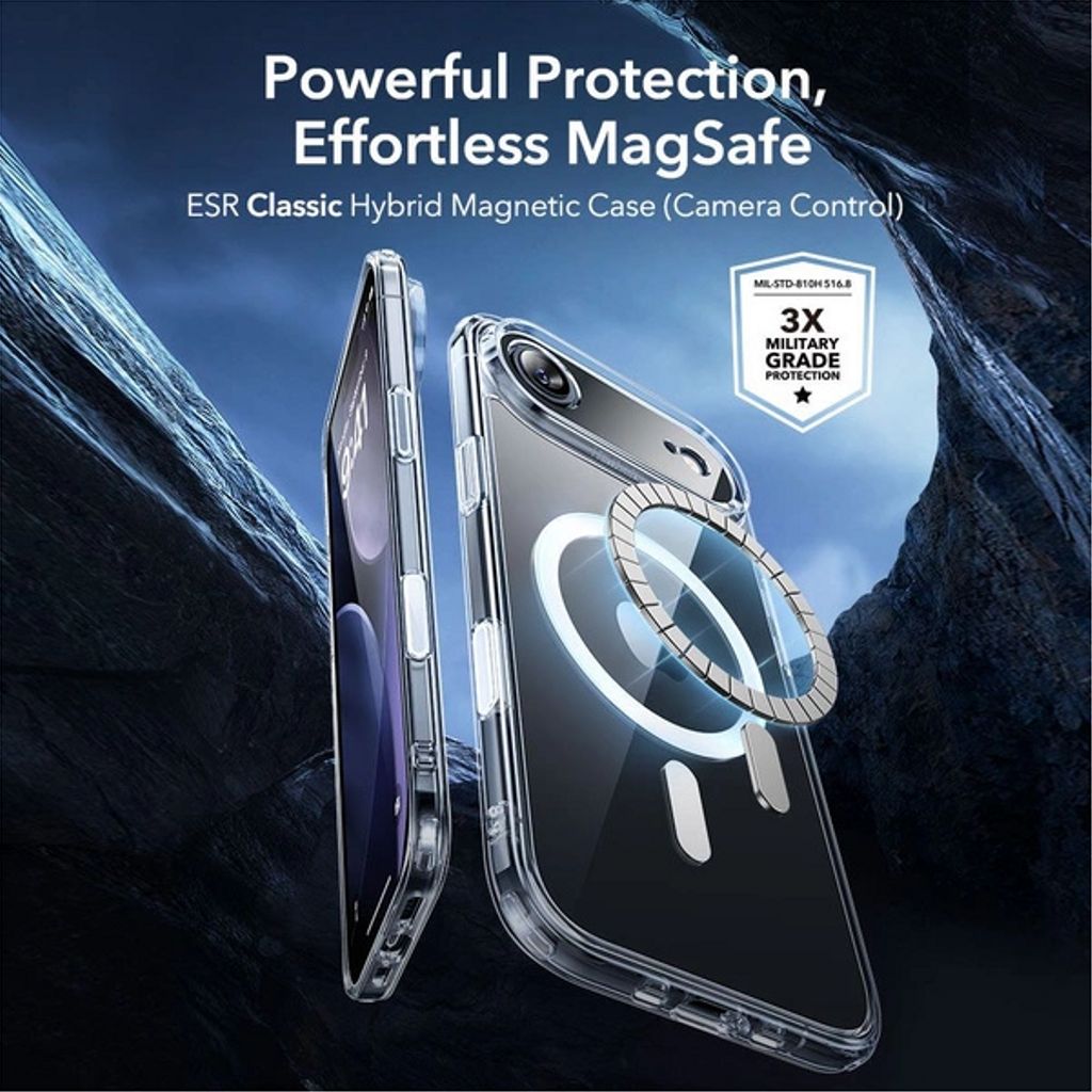 ESR Classic Hybrid MagSafe Set Deksel & Skjermbeskytter till iPhone Air - Gjennomsiktig