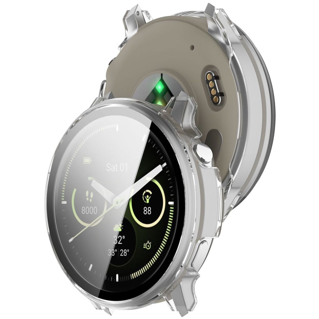 Garmin Venu 4 45mm Skal med Skärmskydd i Härdat Glas – Transparent