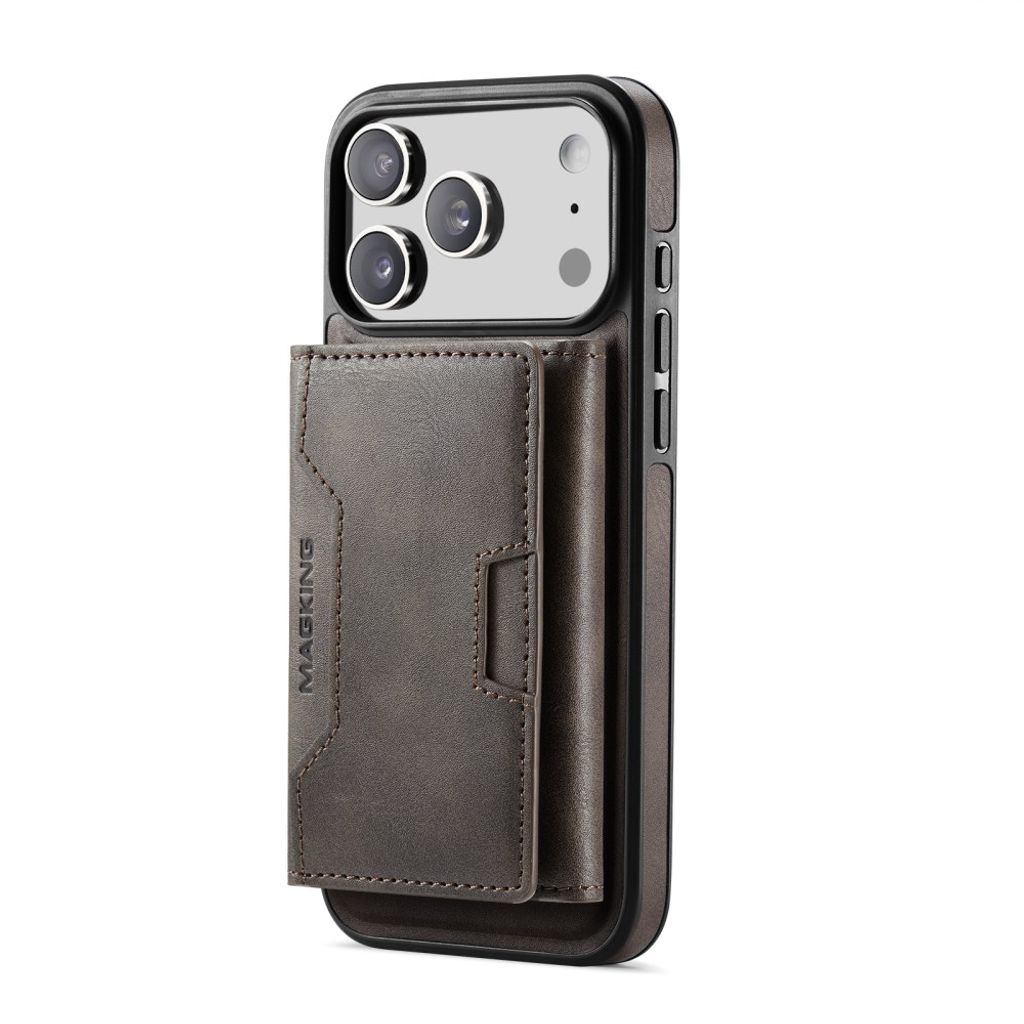 MAGKING iPhone 18 Pro Max/17 Pro Max MagSafe Kuori irrotettavalla lompakolla - Ruskea