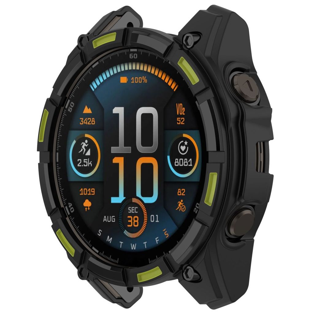 Garmin Quatix 8 47mm TPU-etui – Sort/Grøn