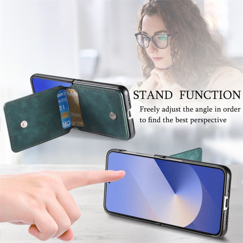 Samsung Galaxy Z Flip7 5G Cover med Ringholder - Grøn