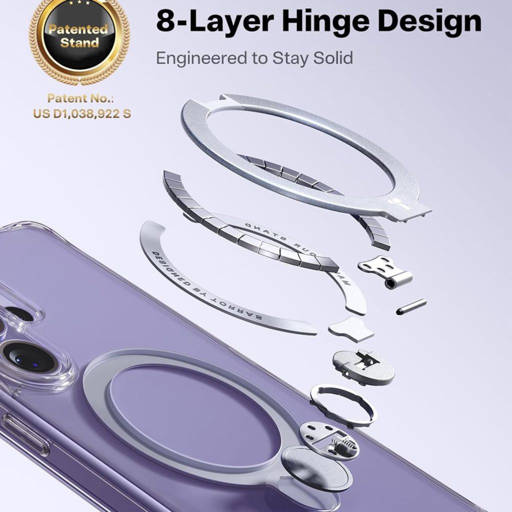 TORRAS Samsung Galaxy S26 Ultra MagSafe-yhteensopiva Kuori 360° Sormusteline - Läpinäkyvä