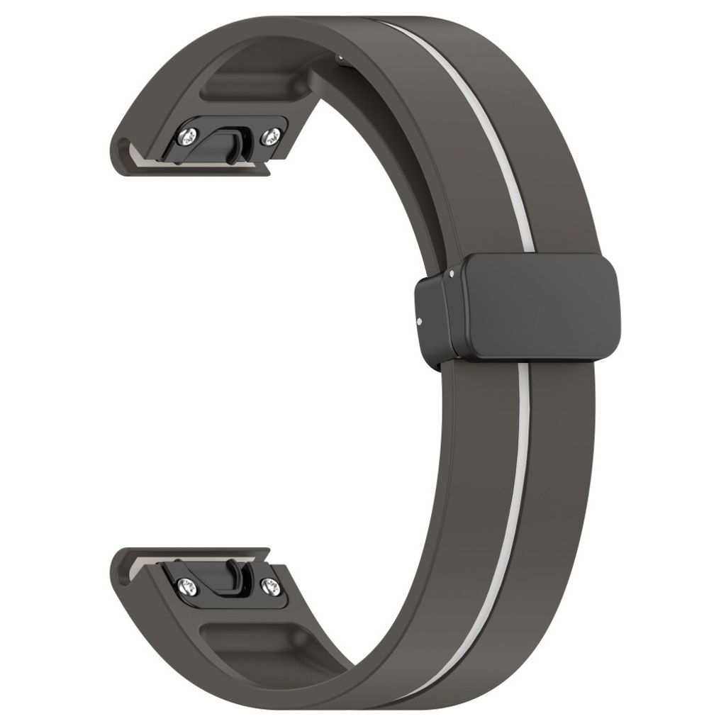 Garmin Fenix 8 51mm Klockarmband i Silikon - Grå, Vit