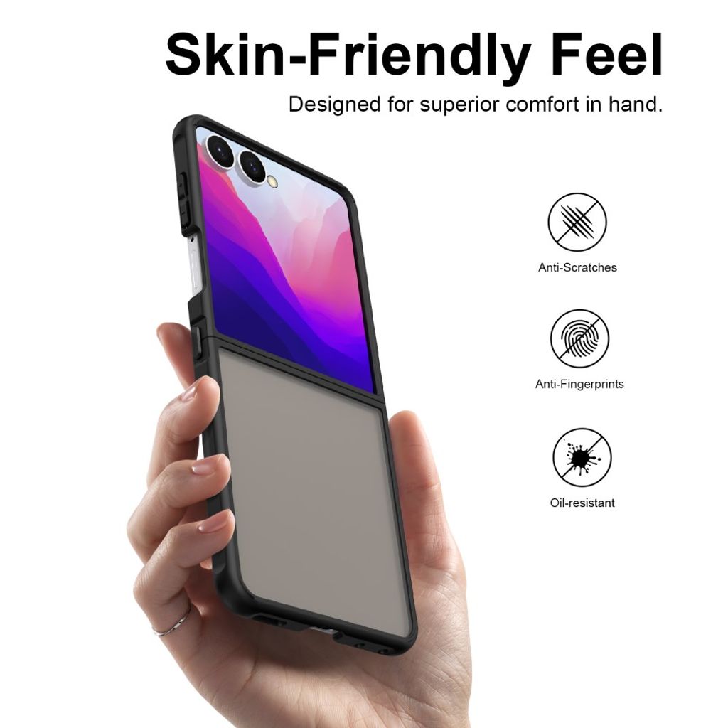Samsung Galaxy Z Flip8 Matteret Cover - Sort