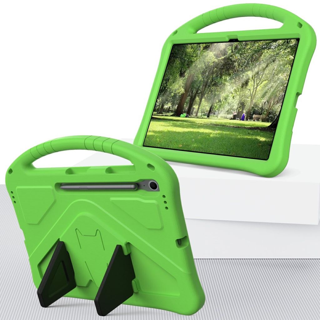 Samsung Galaxy Tab S10 FE Plus Case with Handle stand - Green