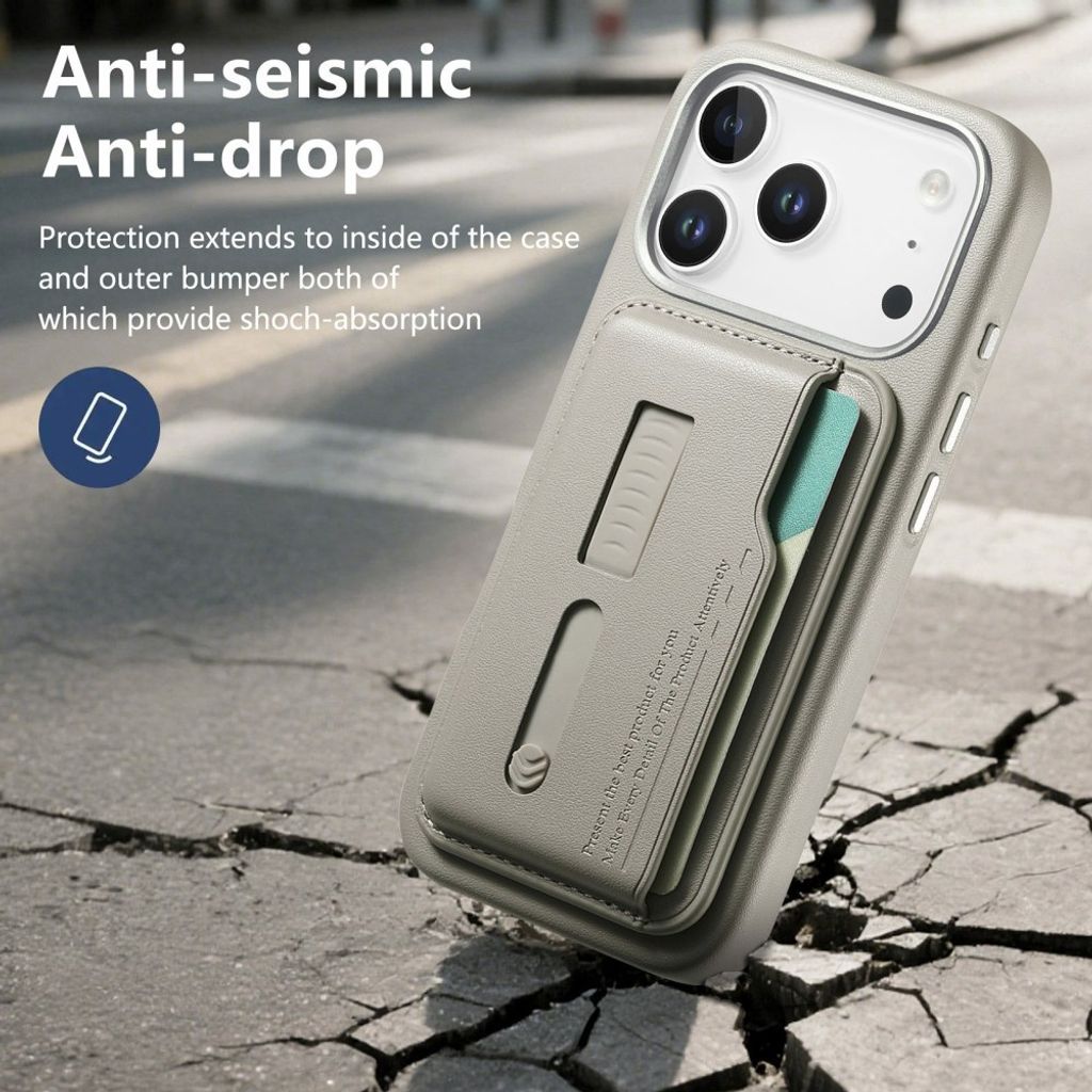 iPhone 17 Pro Max Kortholder Deksel MagSafe - Grå