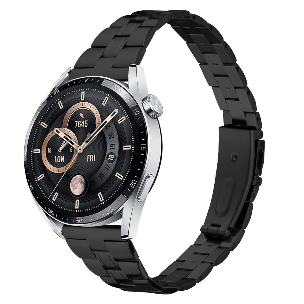 Samsung Gear S3 Frontier/S3 Classic Urrem Rustfrit Stål – Sort